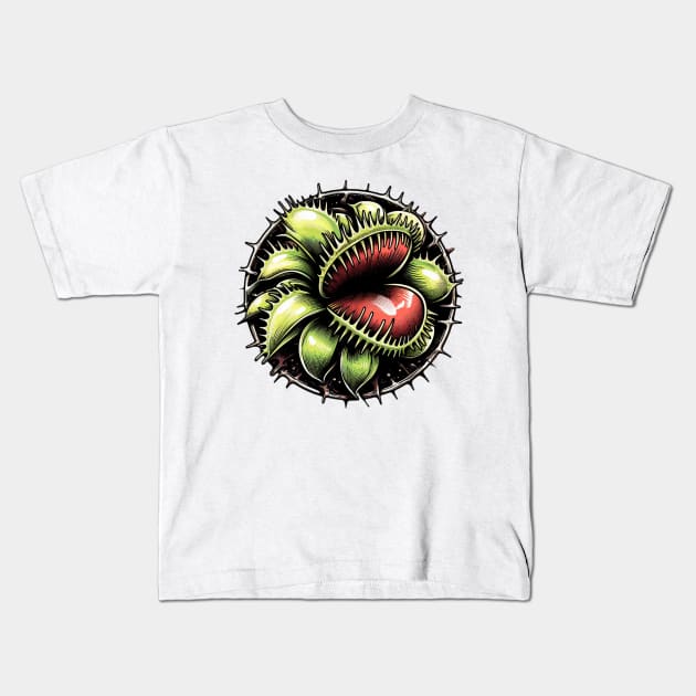 Venus Fly Trap Plant Lover Men Carnivorous Plant Garden Kids T-Shirt by Venus Fly Trap Shirts